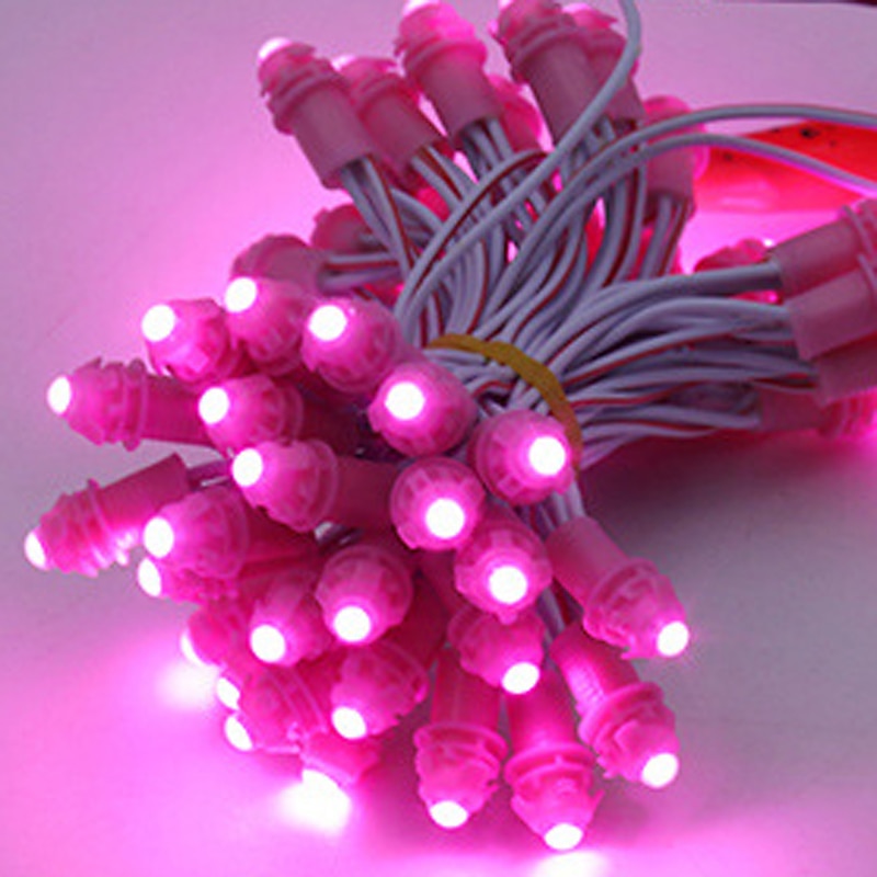 6M 100LED Led Pixel Bullet Nodes String Lights Christmas DC12V 9MM Single Color Signboard Display Lamp3