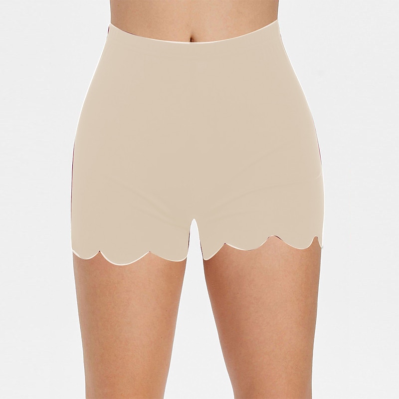 Women's Slim Shorts Fashion Short Plain Tummy Control Butt Lift Comfort High Elasticity Casual Daily Black White Beige Skinny3