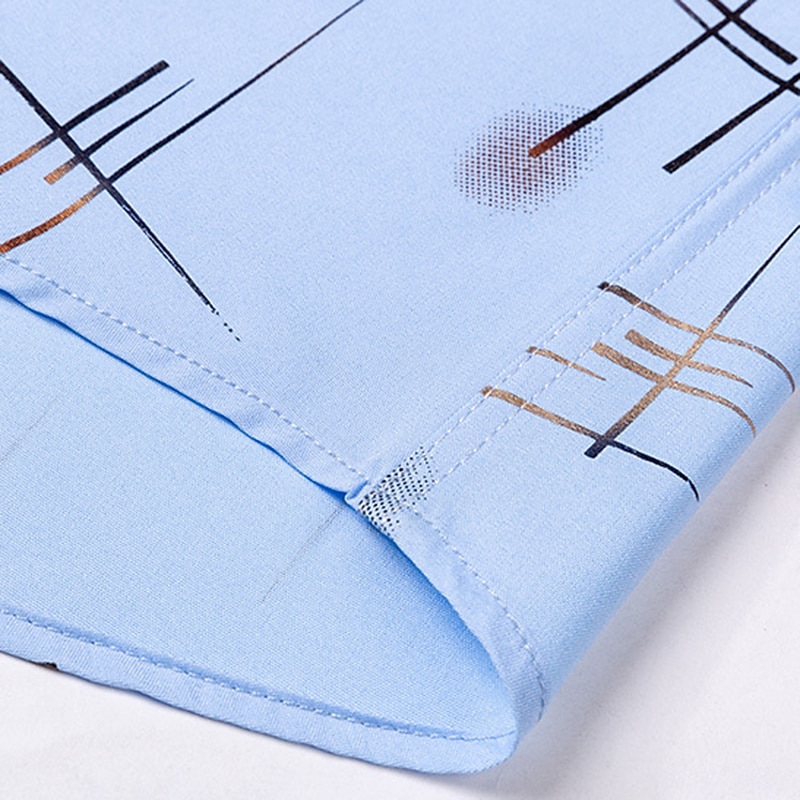 Men's Dress Shirt Button Down Shirt Non Iron Shirt Plaid / Striped / Chevron / Round Wedding Office & Career Light Blue Black White Red Long Sleeve Turndown All Seasons Clothing Apparel Print2