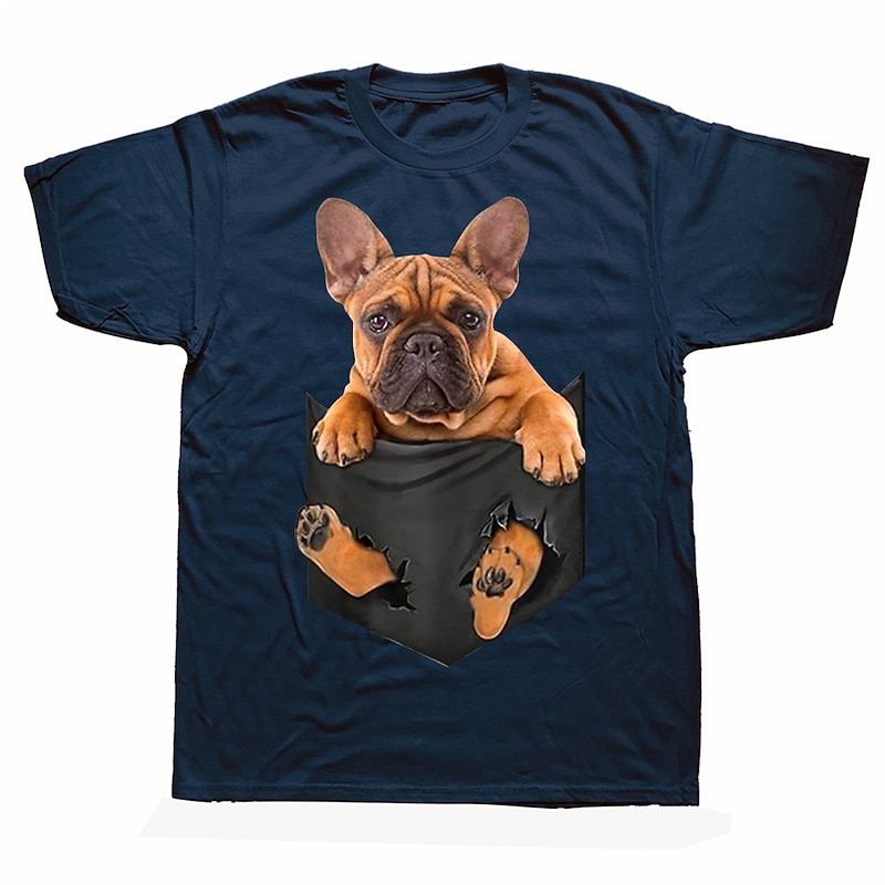 Animal French Bulldog T-shirt Print Street Style For Couple's Men's Women's Adults' Hot Stamping Casual Daily2