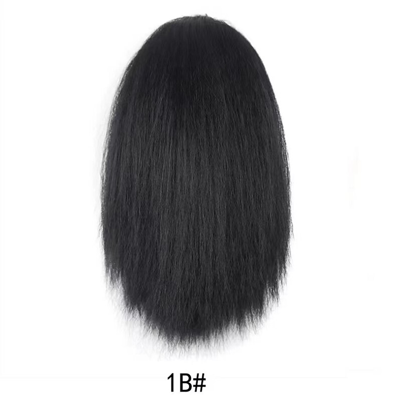 Drawstring Ponytails for Black Women Yaki Kinky Straight Ponytail Hair Extensions 8 Inch Short Pony Tail Clip in Synthetic Ponytail Hairpiece3