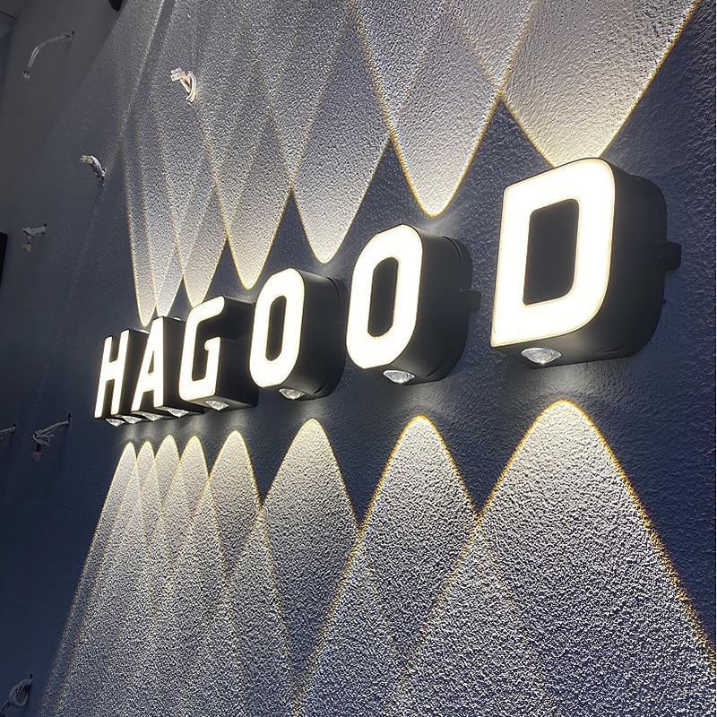 LED Wall lamp Outdoor A-Z Letter IP65 Waterproof Up and Down Light Modern Minimalist Wall Sconces for Shop Store Aisle Stairs Courtyard Gate Super Bright White4