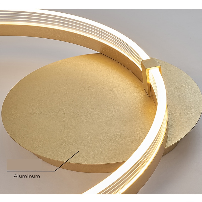 LED Ceiling Light 30+40+50cm 3-Light Ring Circle Design Dimmable Aluminum Painted Finishes Luxurious Modern Style Dining Room Bedroom Pendant Lamps 110-240V ONLY DIMMABLE WITH REMOTE CONTROL3