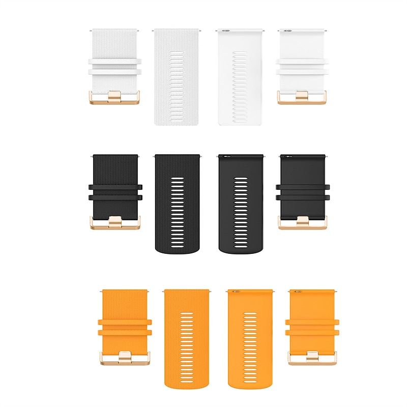 Watch Band for Garmin Forerunner 265S 255S Active 5 Venu 3S 2S Sq 2 Plus Vivoactive 4S 3 Vivomove Sport 18mm 20mm Silicone Replacement  Strap 18mm 20mm Waterproof Adjustable Sport Band Wristband4