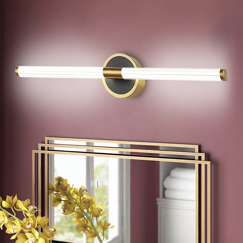Mirror Front Lamp LED Bathroom Strip Wall Lamp Living Room Stair Aisle Lamp Bronze Tube Bedroom Bedside Lamp4
