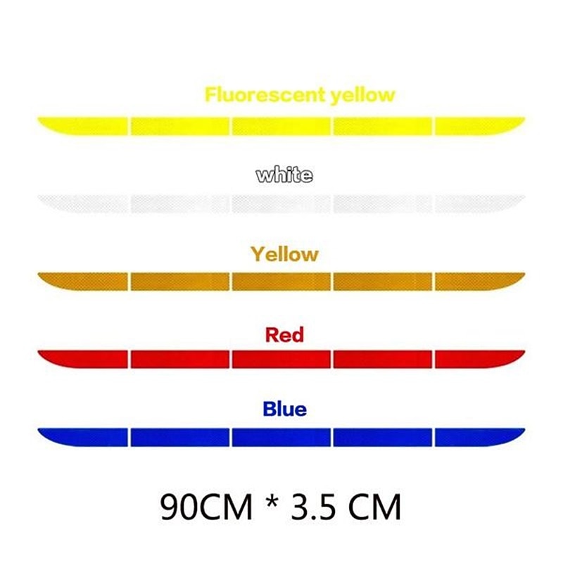 5pcs/set Car Reflective Stickers Waterproof Car Warning Sticker Reflective Tape Car Decals Stickers Car Trunk Body Auto Accessories2