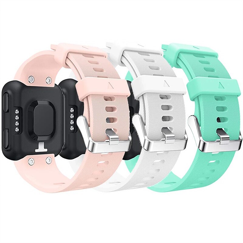 3 Pack Watch Band for Garmin Forerunner 35/30 Silicone Replacement  Strap Waterproof Adjustable Women Men Sport Band Wristband4