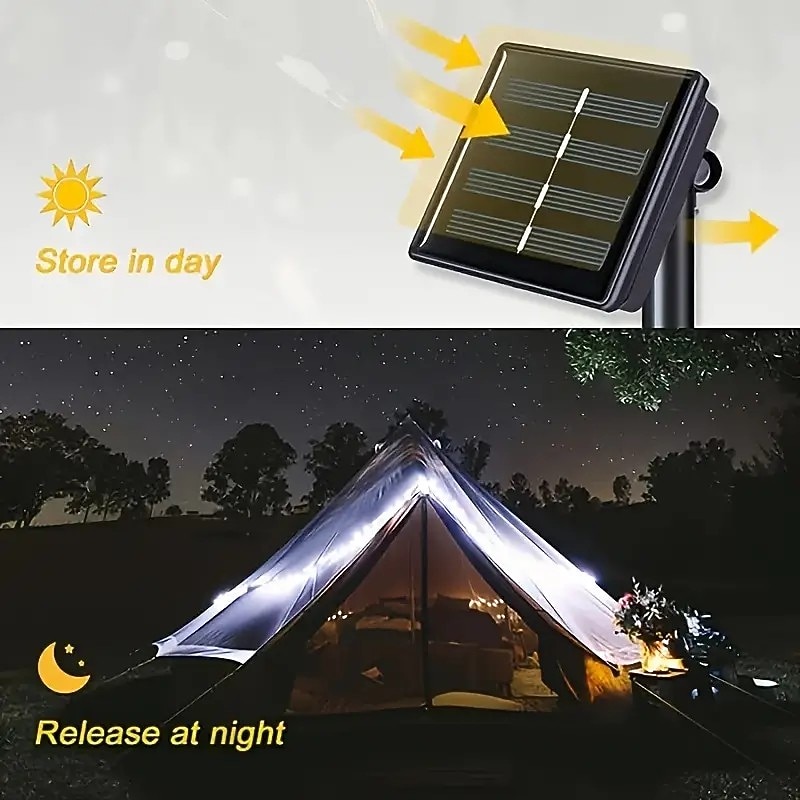 LED Solar Light 7M Outdoor Waterproof Fairy Garland String Lights Solar Lamp Decoration for Christmas Party Garden Patio 7M-50LEDs 12M-100LEDs 22M-200LEDs3