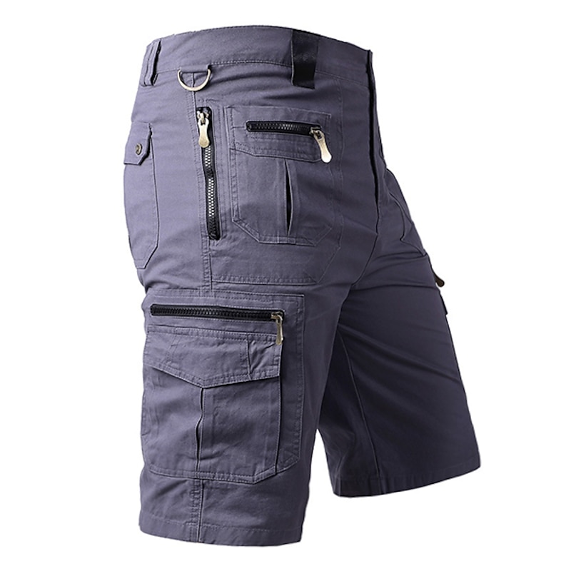 Men's Cargo Shorts Capri Pants Tactical Work Shorts Hiking Shorts Zipper Pocket Multi Pocket Straight Leg Plain Wearable Breathable Knee Length Sports Outdoor Streetwear Stylish Black Light Brown4