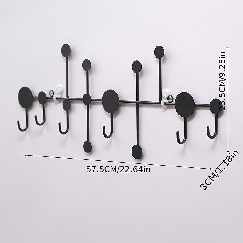 1pc Punch-free Entry Doorway Key Hook, Wall Mounted Coat Hook, Metal Coat Rack For Clothes Hat Key Towel And Bag4