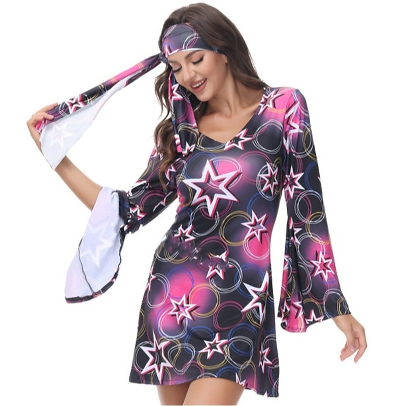 Retro Vintage 1970s Disco Short / Mini Dress Headwear Headwraps Hippie Fancy Dress Women's Masquerade Casual Daily Bachelorette Party Pride Parade Adults' Dress Headwear4