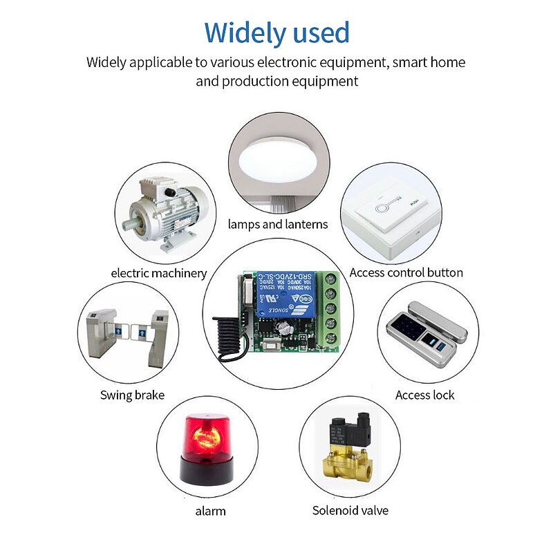 LITBest Smart Switch AK-RK01SY+AK-SOS Black for Daily / Living Room / Bedroom Remote Controlled / Creative / Easy to Install Remote Wireless 12 V2