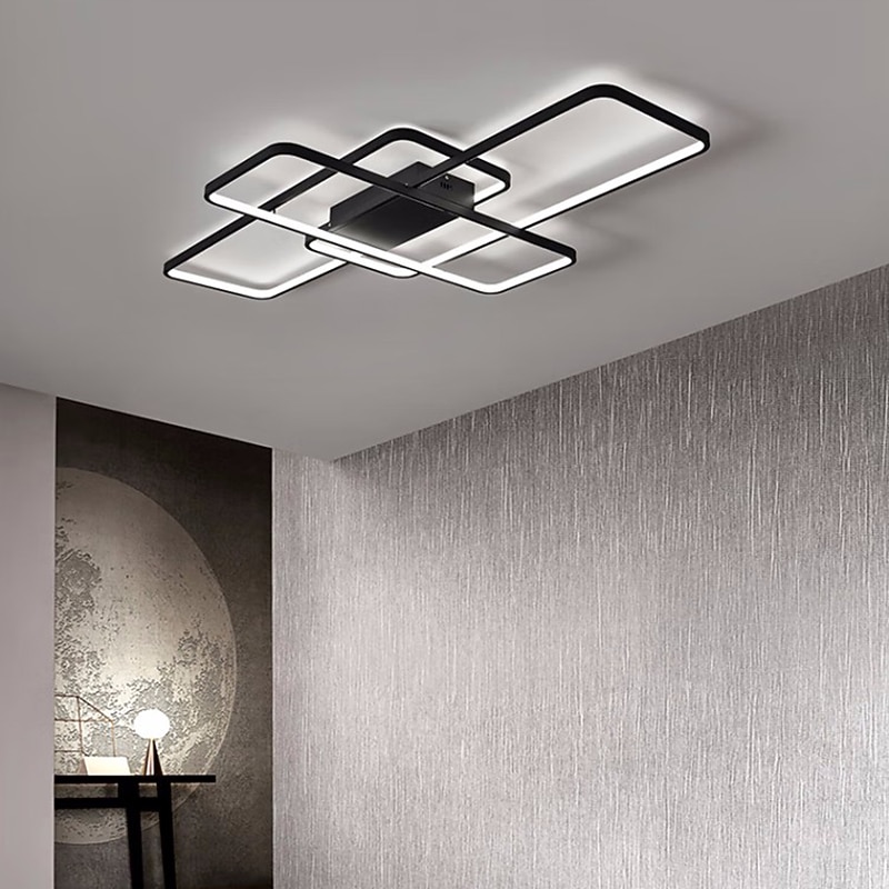 Ceiling Lights 4-Light 90 cm Dimmable Cluster Design Ceiling Lights Aluminum Silica gel Artistic Style Modern Style Novelty Painted Finishes Black/White/Gold 110-240V