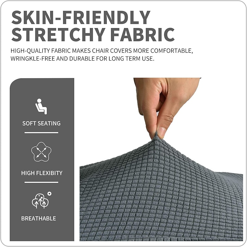 Stretch Dining Chair Cover Burgundy Flexible Slipcovers for a Snug Fit Protecting Your Chairs from Spills and Wear While Adding a Stylish Touch to Your Dining Room4