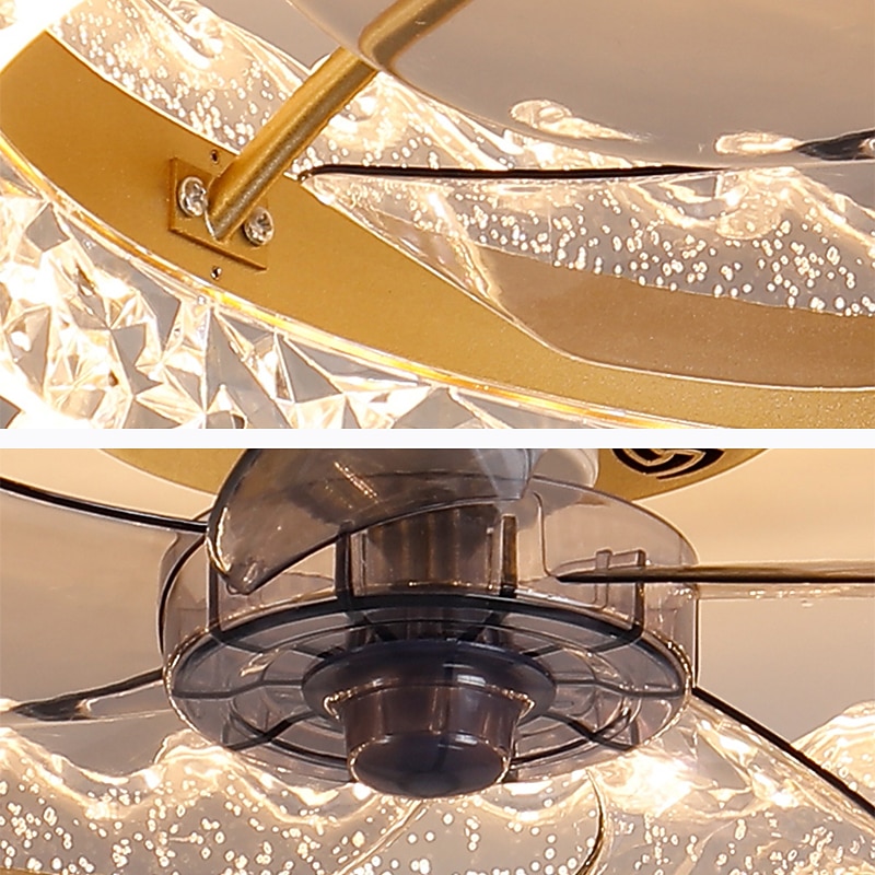 Ceiling Fan with Light Ring Circle Design 22" App & Remote Control, Timing & 3 Led Color Led Ceiling Fan, 6 Wind Speeds Modern Ceiling Fan for Bedroom, Living Room, Small Room3