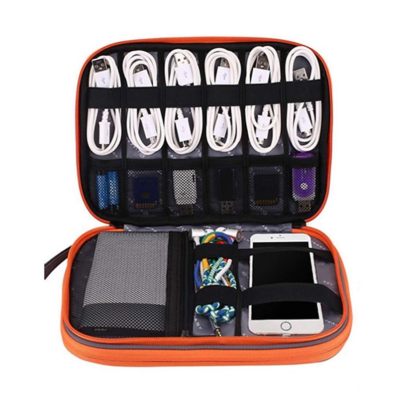Portable Electronic Accessories Travel case,Cable Organizer Bag Gadget Carry Bag for iPad,Cables,Power,USB Flash Drive, Charger3