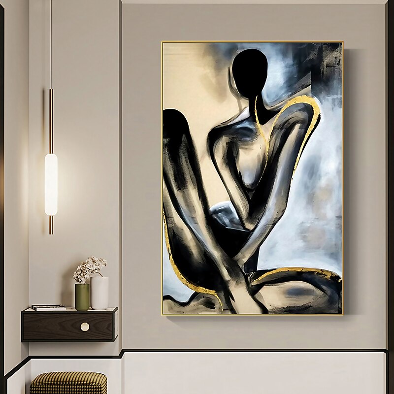 Mintura Handmade Nude Human Body Oil Paintings On Canvas Wall Art Decoration Modern Abstract Picture For Home Decor Rolled Frameless Unstretched Painting