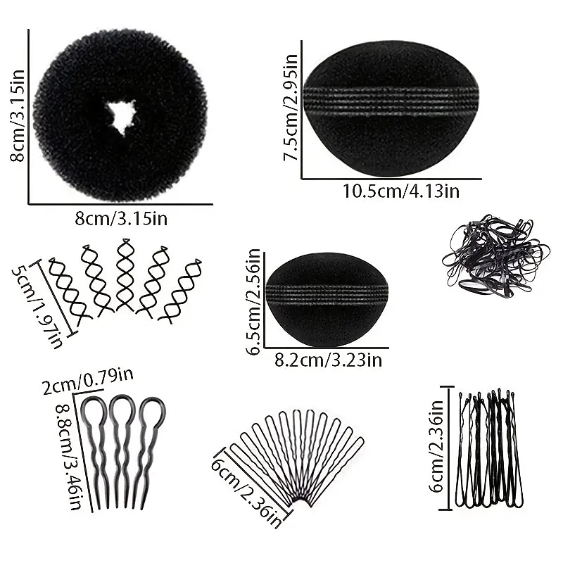 53pcs Hair Styling Set Hair Design Styling Tools Accessories DIY Hair Accessories Hair Modelling Tool Kit Hairdresser Kit Set Magic Hair Bun Maker Shaper4