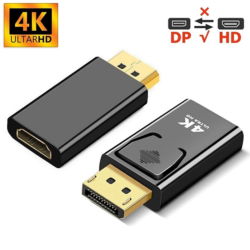 4K DisplayPort to HDMI-compatible Adapter Converter Display Port Male Mini DP to Female HD TV Cable Adapt Video For PC TV Cable2