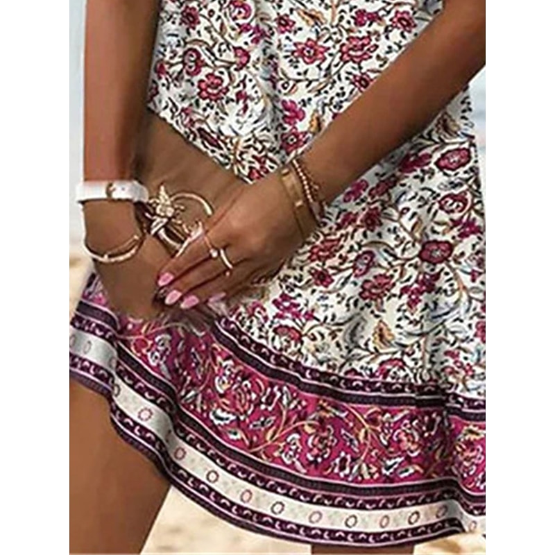 Women's Tank Dress Floral Ditsy Floral Print V Neck Midi Dress Bohemia Boho Daily Sleeveless Summer Spring4