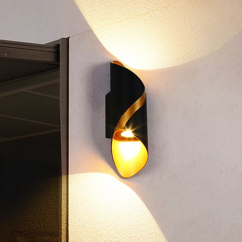 LED Outdoor Wall Light 10W 800 Lumen Aluminum Outdoor IP65 Waterproof Garden Wall Washer Light, Balcony Decorative Wall Sconce AC85-265V 3000k 6000k Black/White2