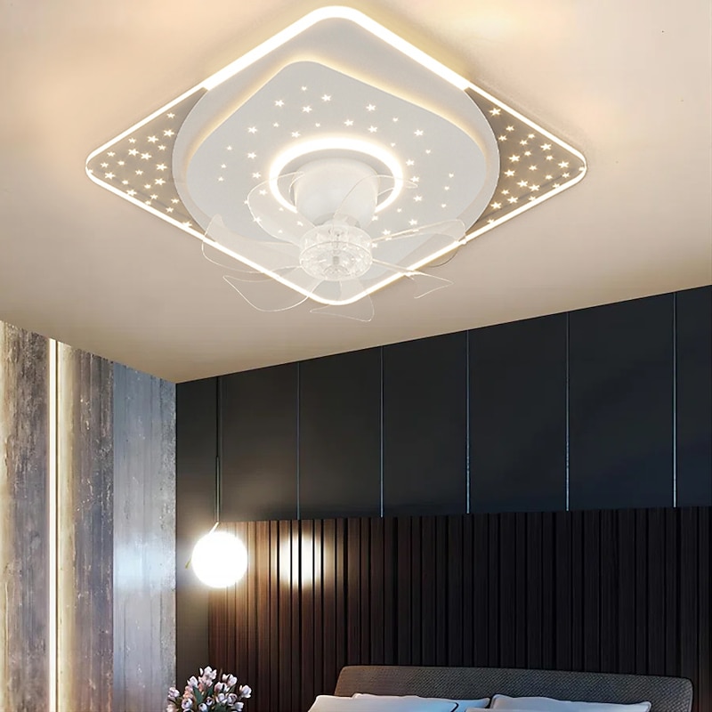 Ceiling Fan with Light 20" App & Remote Control, Timing & 3 Led Color Led Ceiling Fan, 6 Wind Speeds Modern Ceiling Fan for Bedroom, Living Room, Small Room2