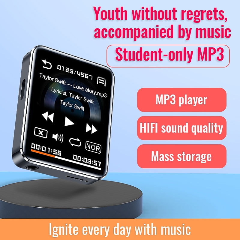 Digital Voice Recorder M28 English 128GB Portable Digital Voice Recorder 43.18 mm Android System E-Book Portable MP3 Player Audio Recorder with Playback with Noise Reduction for Business Speech