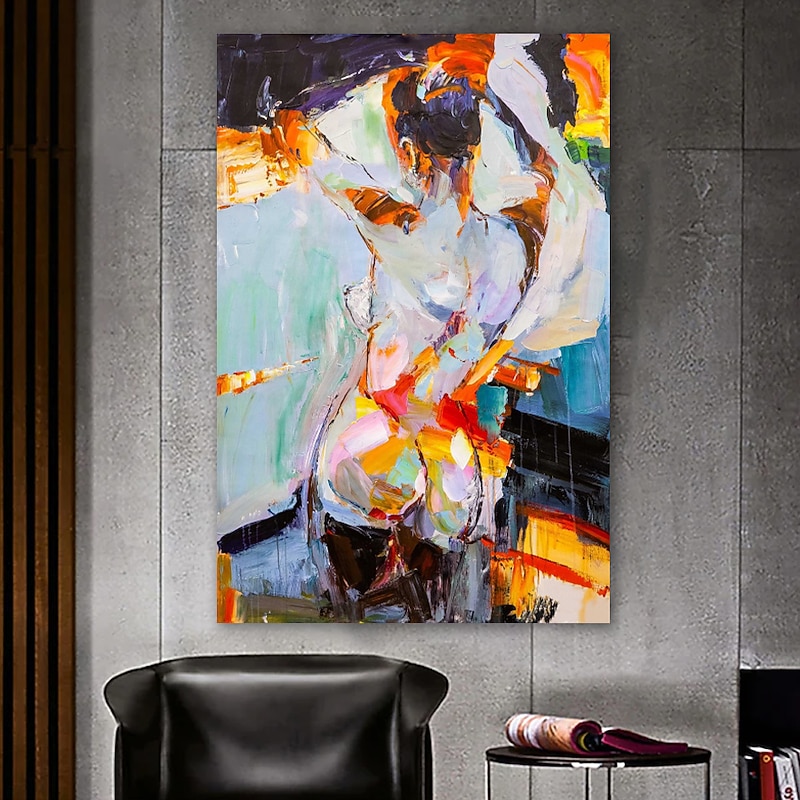 Oil Painting Handmade Hand Painted Wall Art Abstract People Canvas Painting Home Decoration Decor Stretched Frame Ready to Hang4