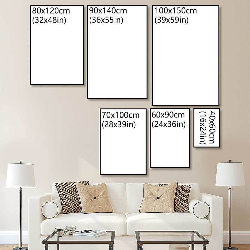 Mintura Handmade Geometric Color Piece Oil Paintings On Canvas Wall Art Decoration Modern Abstract Picture For Home Decor Rolled Frameless Unstretched Painting2