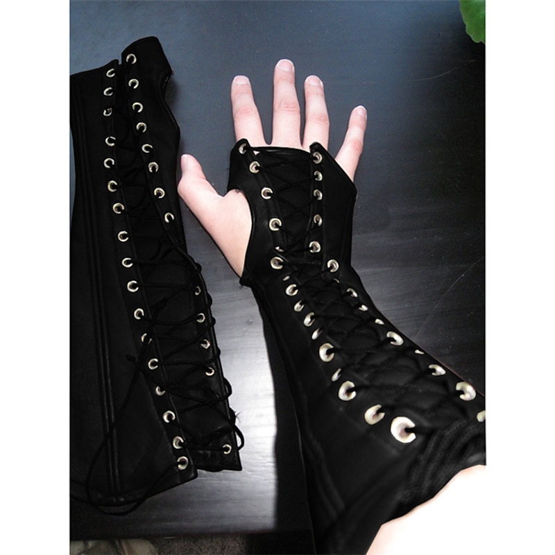 Wristband Gloves Medieval Retro Vintage Punk & Gothic 17th Century Masquerade Long Gloves Men's Women's Costume Vintage Cosplay Party Gloves Masquerade