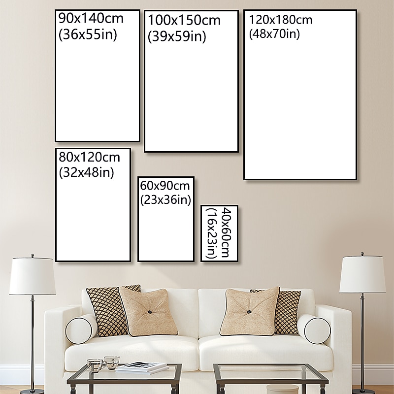 Oil Painting Hand Painted Vertical People Abstract Portrait Modern Rolled Canvas (No Frame)2