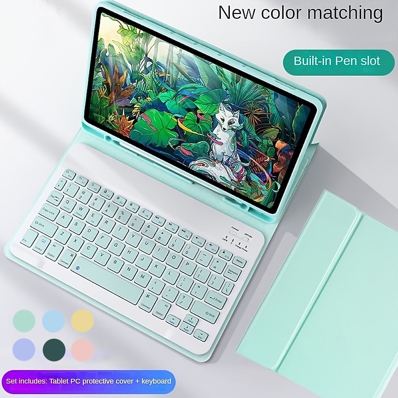 Tablet Computer Strap Keyboard For IPad 10th Protective Case With Keyboard, Keyboard Cover For IPad 11-inch 2018/2020/2021/2022,iPad Air4/Air5 10.9inch Case-Flip Bracket Cover-Keyboard Cover For IPad 10.2 Inch 7th/8th/9th.iPad 12.9inch.iPad 10.5inch