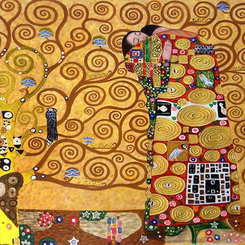 Gustav Klimt the Fulfillment Reproduction Oil Painting on Canvas Posters and Prints Scandinavian Wall Picture for Living Room3