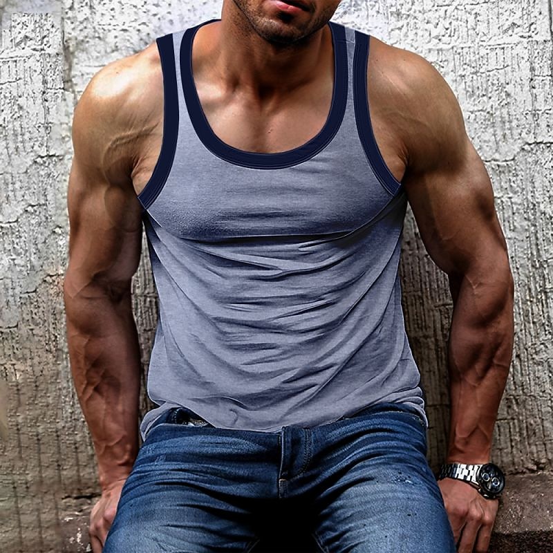 Men's Tank Top Vest Top Undershirt Sleeveless Shirt Sleeveless Crew Neck Summer Plain Fashion Designer Muscle Outdoor Going out Gym Black White Brown Top Tee for Men4