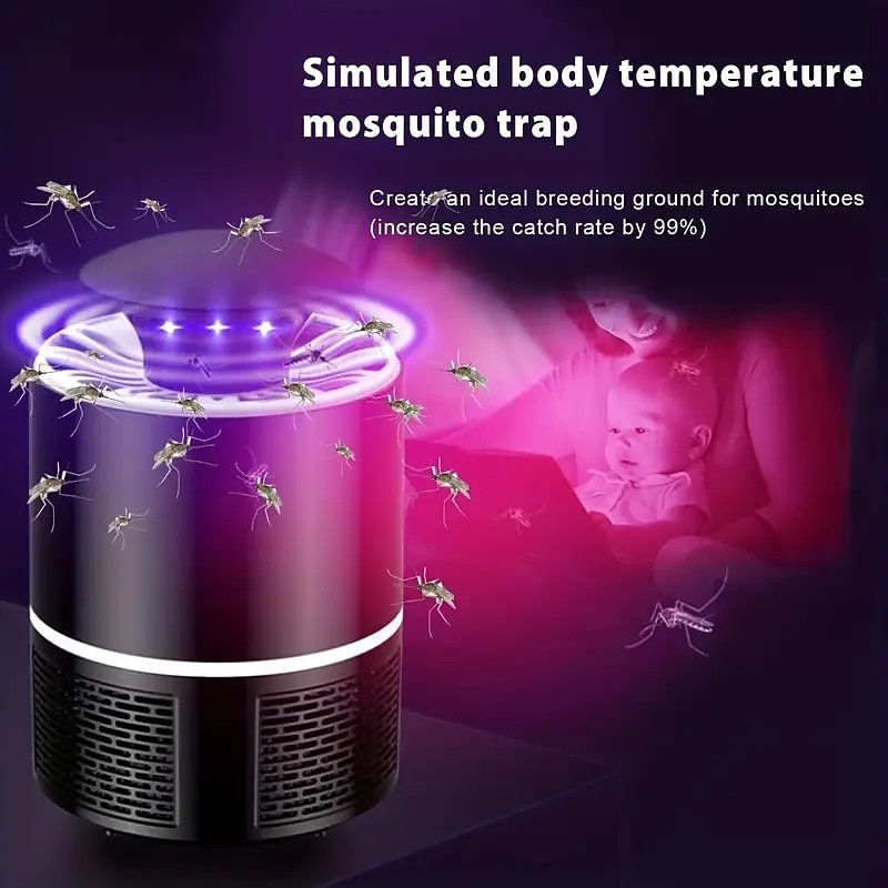 Bug Zapper Fruit Fly Trap Electric Mosquito Fly Suppressor Killer Insect Lure Trap Powerful Small Gnats Hanging Mosquito Light for Home Indoor Outdoor Patio Large Size3