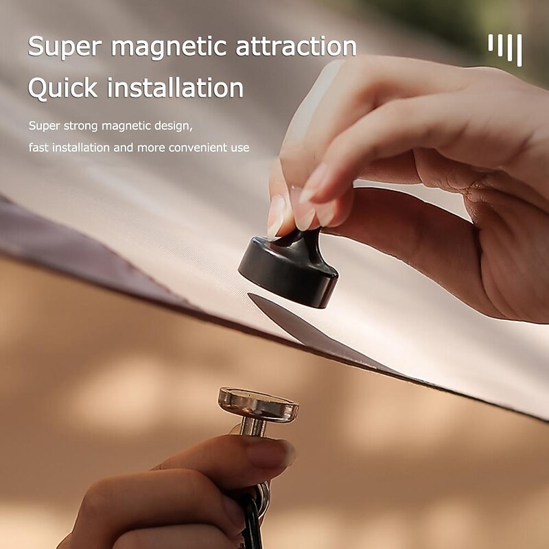 1pc Camping Magnetic Hook, Hanging Buckle Hook Tent Canopy Carabiner Magnet Hanger Outdoor Camping Canopy Accessories Snap Clip3