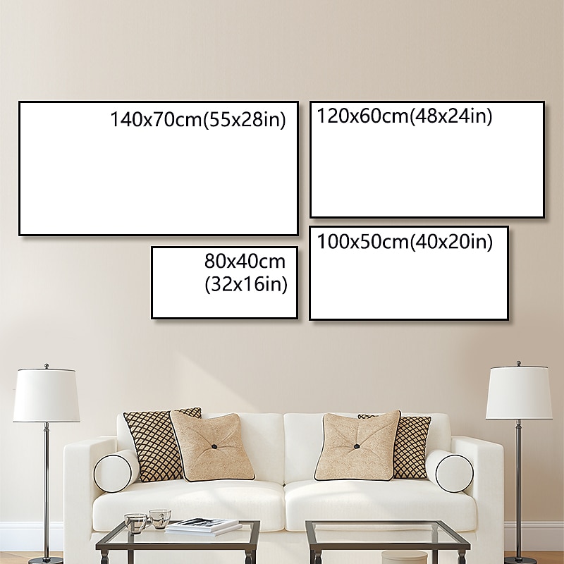 Mintura Hand Painted Flowers Landscape Oil Paintings on Canvas Modern Abstract Wall Picture Art Posters For Home Decoration Ready To Hang With Stretched Frame2