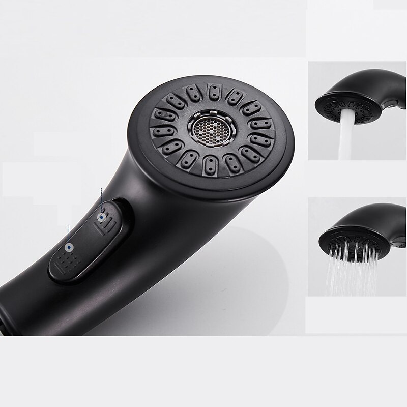 Kitchen Faucet Head Replacement Black Chrome, Pull Out Faucet Sprayer Head Nozzle Attachment Fittings Accessories, Aeration Spray Splash-proof Spout2