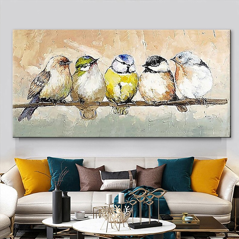 Oil Painting Hand Painted - Abstract Pop Art Modern Rolled Canvas4