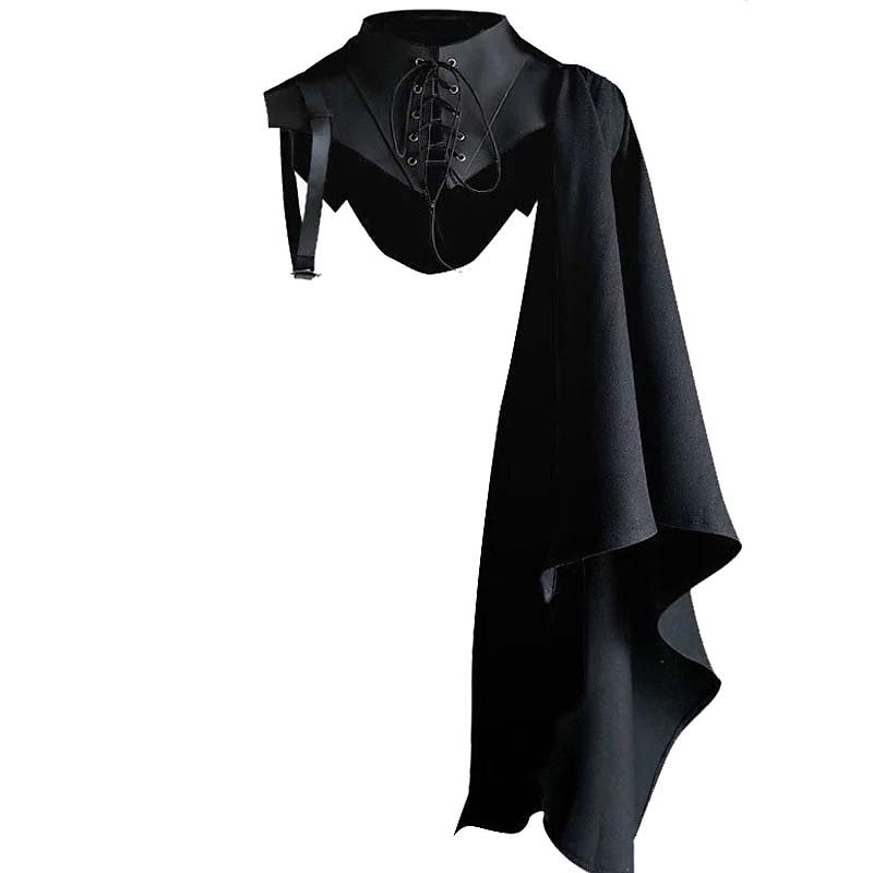 Retro Vintage Punk & Gothic Medieval Cloak Shawls Knight Ritter Crusader Outlander Solid Colored Fancy Dress Men's Women's Unisex Viking Fantasy Performance Party / Evening Stage Adults' Shawl Cloak