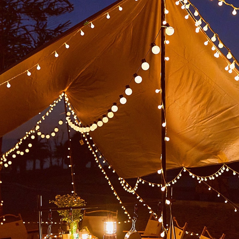 Solar Bulb Fairy String Lights 7M 30LEDs Outdoor Waterproof Garden Lights Christmas Wedding Party Outdoor Camping Patio Balcony Decoration Atmosphere Landscape Lights2