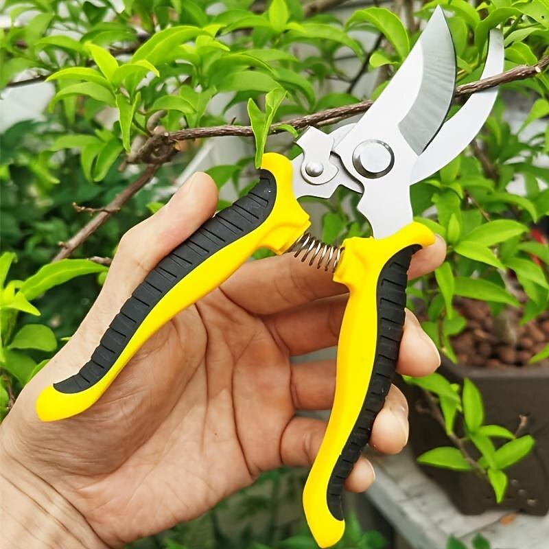 Rose Cutter, 1pc Garden Pruning Shears, Branch Scissors, Stainless Steel Fruit Scissors, Multi-functional Branch Shears, Garden Scissors, Anti-skid, Labor-saving, Manual Pruning Scissors, Gardening Supplies4
