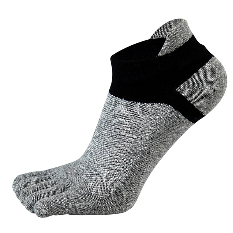 Men's 3 Pairs Ankle Socks Toe Socks Low Cut Socks Black White Color Color Block Daily Wear Vacation Weekend Mesh Medium Summer Spring &  Fall Stylish Casual2