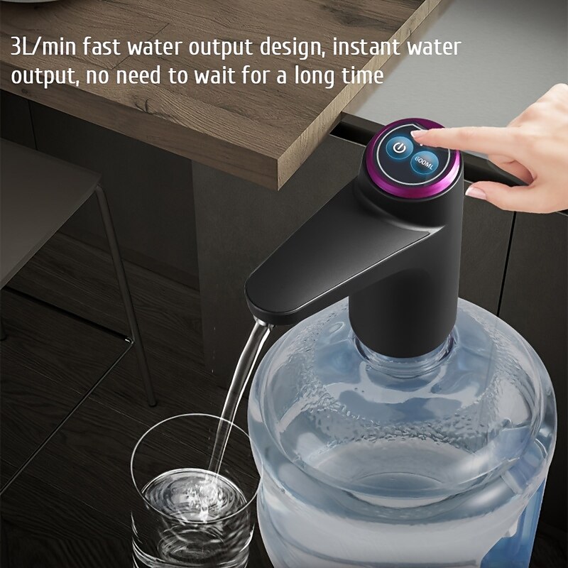 5-Gallon Water Dispenser - Automatic Electric Water Pump with USB Charging, Portable for Home, Office & Outdoor, Fits 2-5 Gallon Bottles2