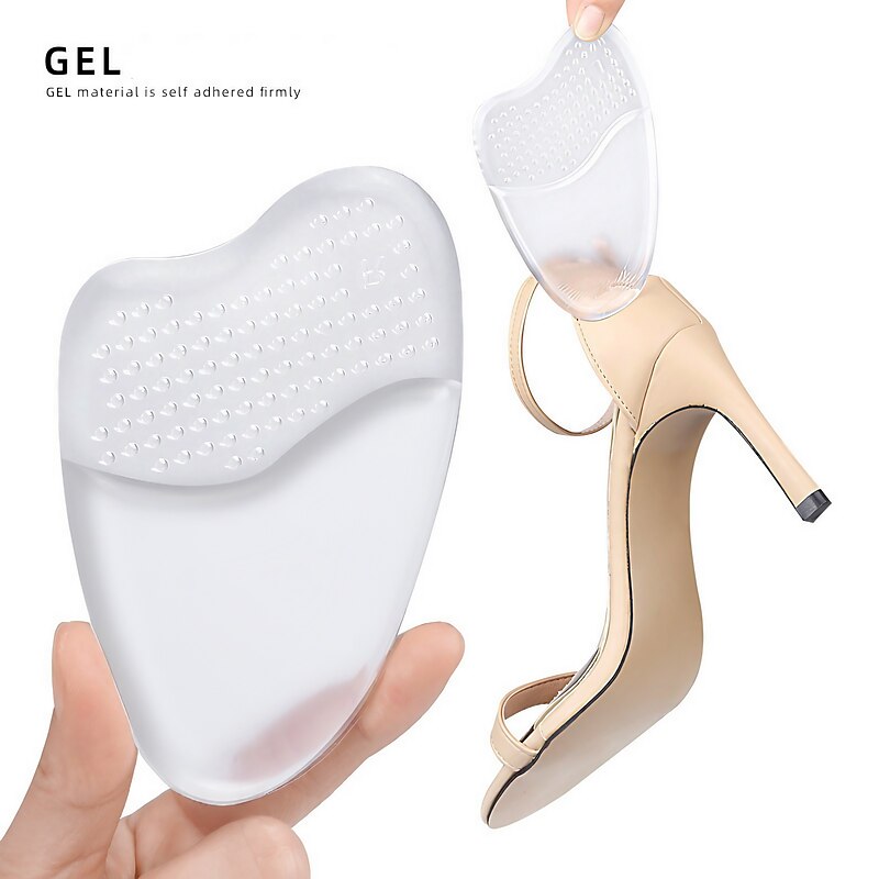 Metatarsal Pad Ball of Foot Cushions High Heel Cushion Insert for Women Foot Pain Relief Anti-Slip Soft Forefoot Shoe Insole One Size fits All