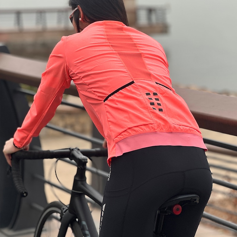 WOSAWE Cycling windbreaker Women's waterproof windproof bicycle reflective long-sleeved cycling suit3