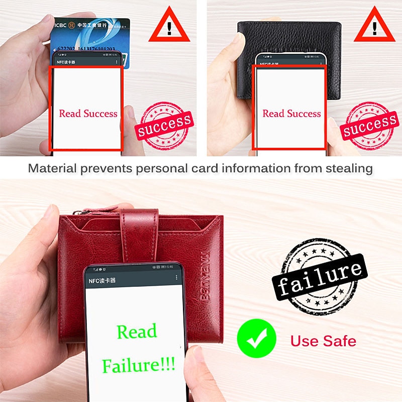 RFID Men Leather Wallet Vintage Luxury Short Slim Male Purses Money Clip Credit2