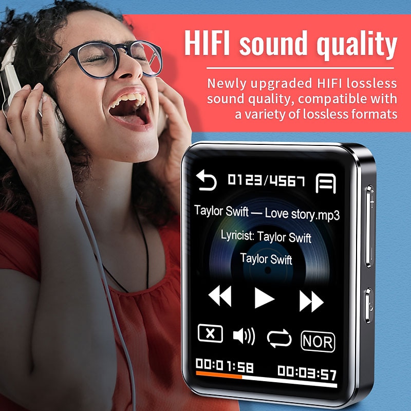 Digital Voice Recorder M28 English 128GB Portable Digital Voice Recorder 43.18 mm Android System E-Book Portable MP3 Player Audio Recorder with Playback with Noise Reduction for Business Speech2