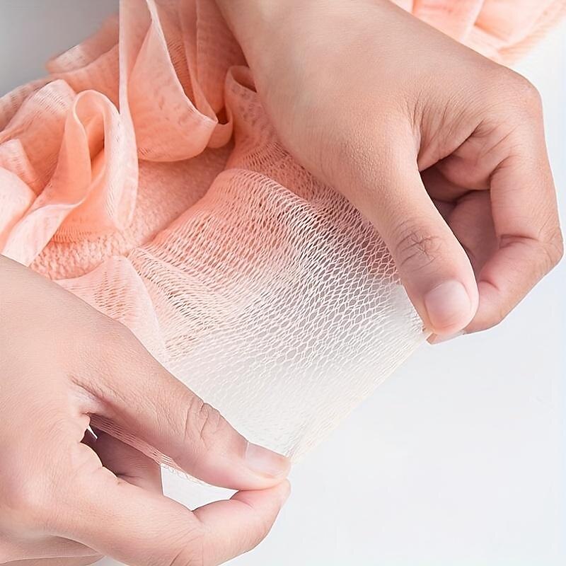 1pc Exfoliating Back Scrubber For Shower, Double Sided Exfoliating Cloth With Strap, Long Handle Back Scrubber Cloth, Body Scrubber, Sponge Back Washer Cleaner, For Women Men Deep Body Washing4