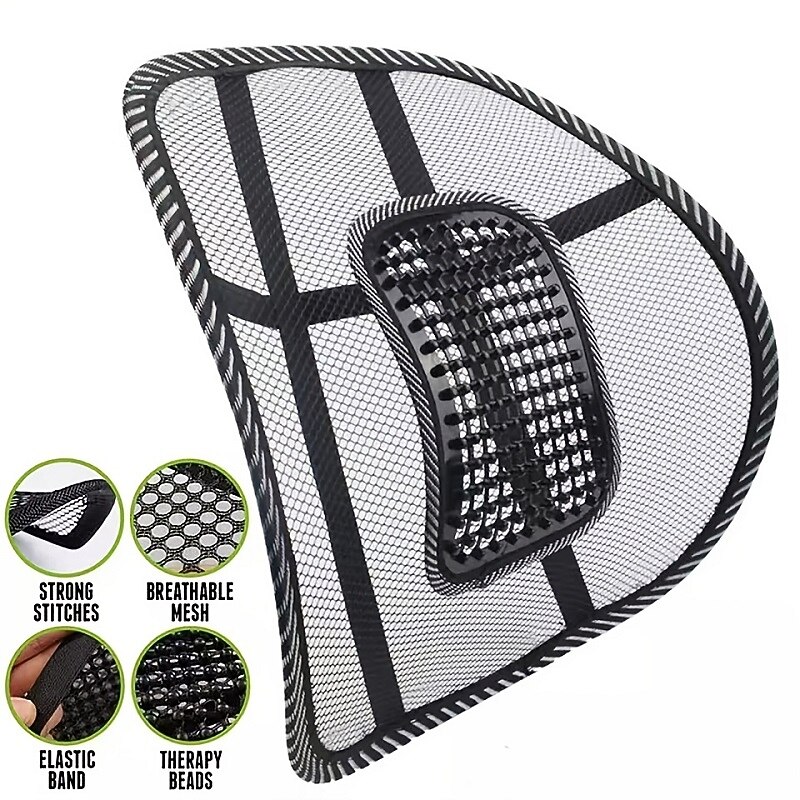 Car Seat Lumbar Support Cushion Summer Breathable Massage Cushion Mesh For Car / Truck / Office / Home